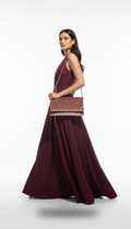 Textural Velvet Clutch in Rose Taupe